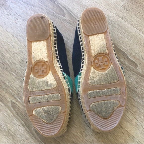Tory Burch logo canvas espadrille turquoise - Picture 3 of 6